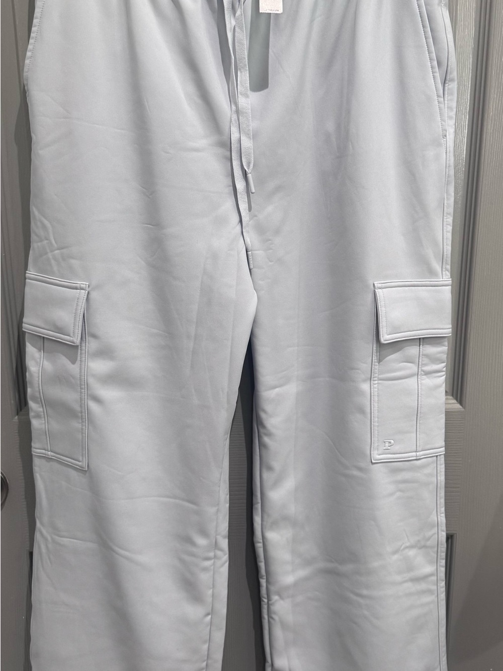 PINK Light Gray/ baby blue Cargo Jogger Pants